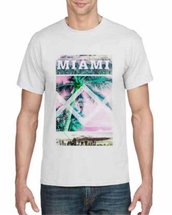 The Hoodie Store Mens Miami Print Tshirt The Hoodie Store UK
