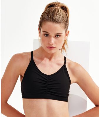 Women's TriDri&reg; ruched sports bra (medium impact)