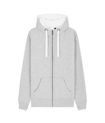 Sherpa Fleece Zip Hoodie-Peach Finished