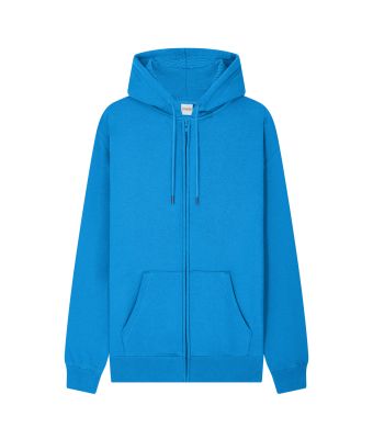 Soft Feel Comfort Cut Zip Hoodie with Waffle Inner Hood and Phone Pocket