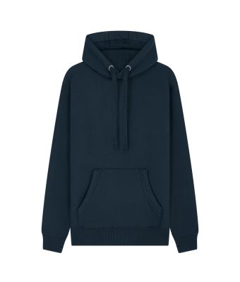 UltraSoft Peach Finish Pullover Hoodie with Thumb Holes - French Navy / XS