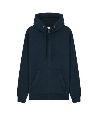 Peach Finish Full Zip Hood with Thump Holes - French Navy / XS