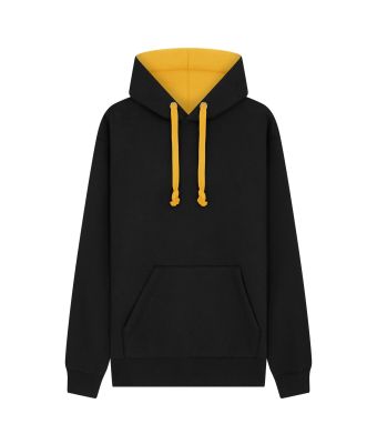 Urban Hoodie with ipod and phone pocket - Black/Gold / XS