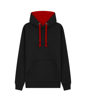Urban Hoodie with ipod and phone pocket - Black/Red / XS