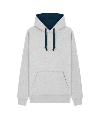 Urban Hoodie with ipod and phone pocket - Grey/Navy / XS