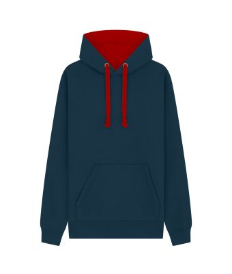 Urban Hoodie with ipod and phone pocket - Navy/Red / XS