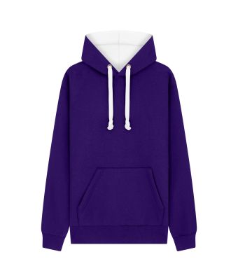 Urban Hoodie with ipod and phone pocket - Purple/White / XS