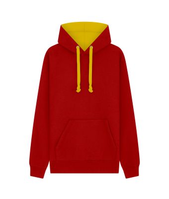 Urban Hoodie with ipod and phone pocket - Red/Yellow / XS