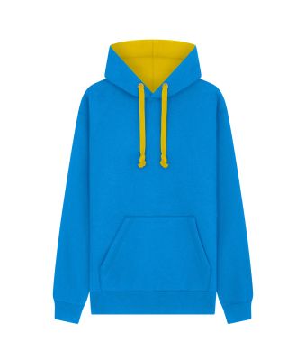 Urban Hoodie with ipod and phone pocket - Turquoise/Yellow / XS