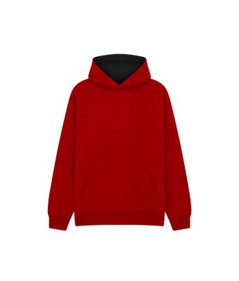 Urban Hoodie with ipod and phone pocket - Red/Black / 3/4