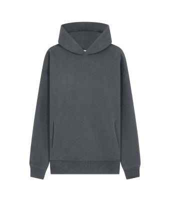 Ultra Oversized Premium Peach Finish Hoodie  - Flint Grey / XS