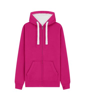 Peach Finish Full Zip Hood with Phone Pocket & Thumb Holes - Honeysuckle / XS