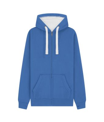 Peach Finish Full Zip Hood with Phone Pocket & Thumb Holes - Vintage Royal / XS